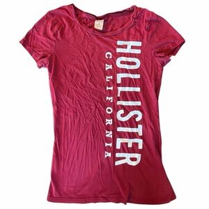 Hollister Women's Bold Red Baby Tee